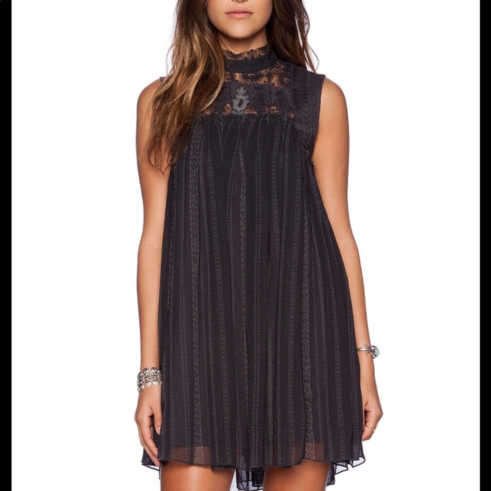 Free People black Penny Georgette Babylon dress, size XS